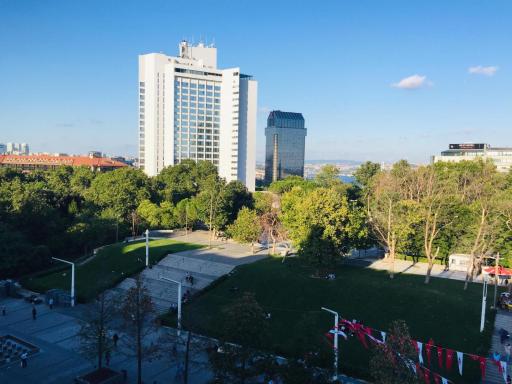 Great View of Taksim Square, Luxury Furnished on Main Street of Taksim, Partial Sea View - Housity