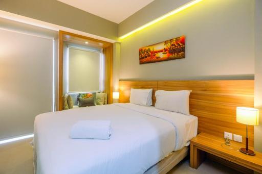 Stylish and Cozy Studio No Kitchen Apartment Mustika Golf Residence By Travelio - Housity