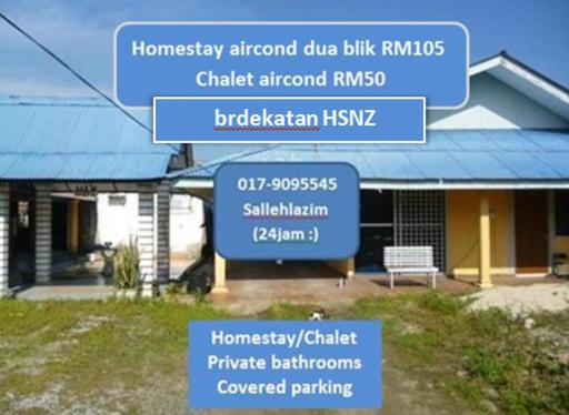 Chalet aircond HSNZ KTCC RM50 OYO homestay RM100 Kakmah roomstay pantai timur guest house Kuala Terengganu - Housity