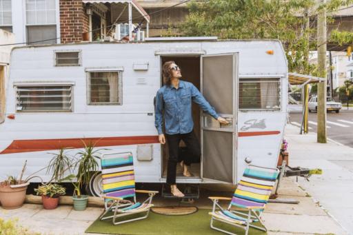 60s Surf Camper with NYC Skyline View in Rockaway Beach - Housity