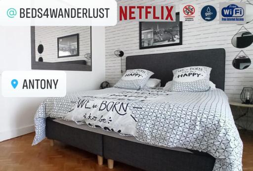 Le Parisien T1Antony-Berny by Beds4Wanderlust - 35m2 avec Balcon - Aéroport Orly 5miles - Train Station RER B ORLYVAL 1mile - Housity