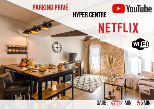 Parking Privé - Spacieux T2 en Hyper centre - Housity
