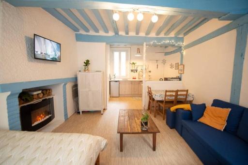 Blue Appartment with a fireplace - Housity