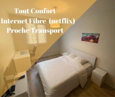 Chambre calme (Neptune)-Proche Gare & Hyper centre - Housity