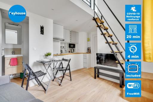 Studio mezzanine 3-4 pers tout équipé WIFI - Housity