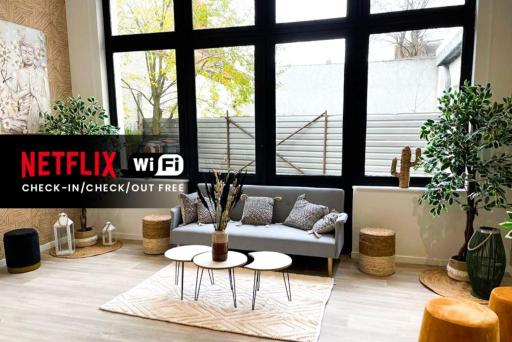 NG SuiteHome - Lille I Roubaix Eurotéléport - Gambetta - T2 -Balnéo - Netflix - Wifi - Housity
