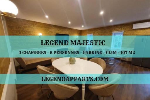 Legend Majestic - 3 chambres - Parking privé GRATUIT - Centre Ville - Quai de Saône - Gare - fibre - Housity