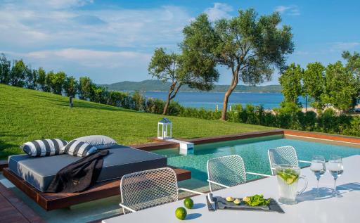 Beachfront · Private Beach Sustainability certification Avaton Luxury Beach Resort - Relais & Chateaux - Housity