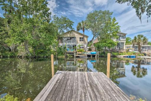 Spring Hill Home on Stilts with Canal Access! - Housity