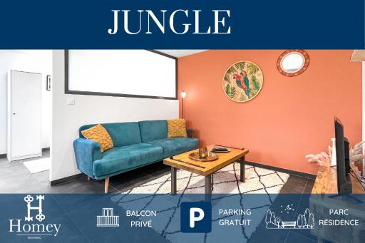 HOMEY JUNGLE - Balcon privé - Free parking - Parc plein air inclus - Housity