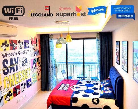 1-4pax Mickey Mouse 1bedrm at Puteri Harbour, Teega Suite, Legoland, Lego, Iskandar - Housity