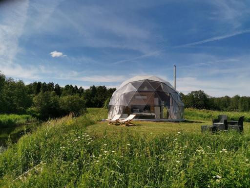 Dome house with free sauna by the river - Housity