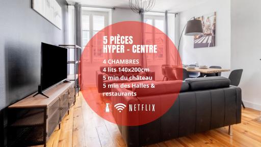 Appart & The City: 4 chambres hyper centre Halles Château - Housity