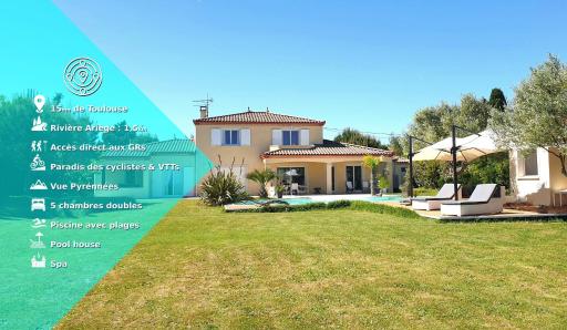 Magnifique villa Toulouse piscine/spa/vue Pyrénées - Housity