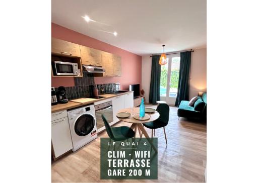 LE QUAI 4 - SUPERBE T2 LUMINEUX CALME - CLiM - TERRASSE - WiFi - Gare à 200m - Housity
