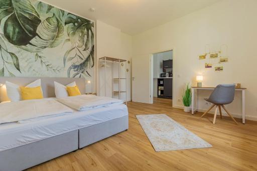 modernes Apartment - zentral, ruhig, Wlan, Netflix, Küche, Schreibtisch, Parkplatz, Waschtrockner - Housity