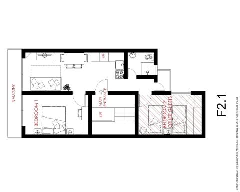 F2 1 Lovely room, Living and bathroom shared, St Julians - Housity