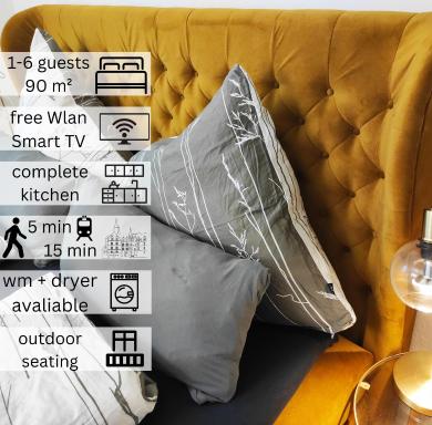 Kunstvoll - individuelle 4-Zimmer Ferienwohnung mit Balkon in Meißen - Housity