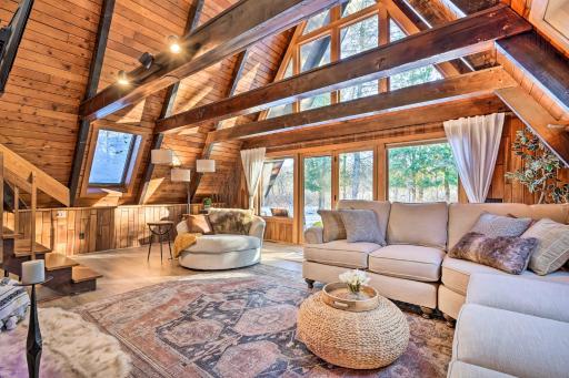 Rustic LaFayette A-Frame Cabin with Game Room! - Housity