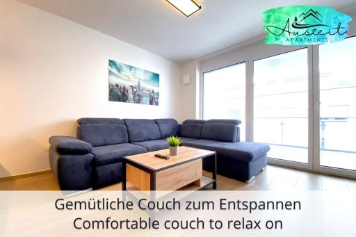 Auszeit Apartment SMILE am Uferpark - nur 100 m bis zum Bodensee, direkt am Bodenseeradweg, 2 Schlafzimmer, 2 Sonnenbalkone, schnelles WLAN, kostenloser Tiefgaragenstellplatz, für bis zu 4 Personen - Housity