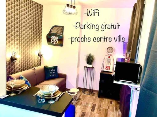 Le Road 66, proche centre ville, parking gratuit. - Housity