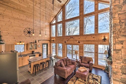 Scenic Hayward Lake View Retreat with Fire Pit - Housity
