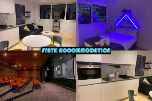 80s RETRO 1Bed Studio Apartment Private Gym & Cinema Central Wembley Park London Free Netflix & WIFI Perfect for Solo & Coupled Guests - Housity