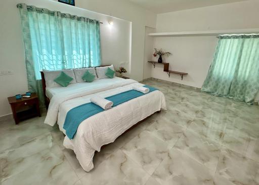 Tirupati Homestay - Shilparamam - Luxury AC apartments by Stayflexi - Fast WiFi, Kitchen, Android TV - Walk to PS4 Pure Veg Restaurant - Easy access to Airport, Railway Station and to all Temples - Housity
