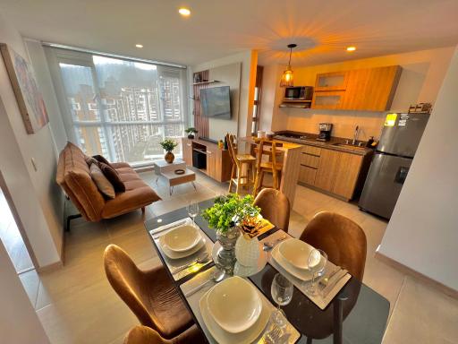 Increíble vista desde espectacular apto cerca a cable plaza - Housity