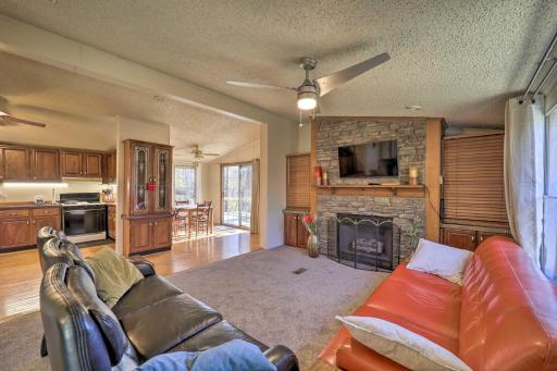 Deck and 2 Fire Pits Riverfront Spruce Pine Rental! - Housity