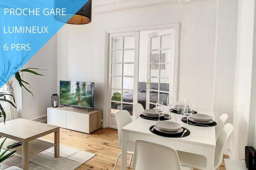 Grand Appart Tout Confort Gare Metro Wifi 6 Pers - Housity