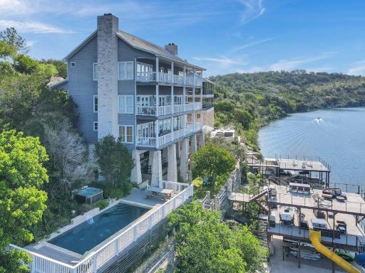 Luxury Lake Marble Falls House with Swimming Pool Hot Tub and private boat slip - Housity
