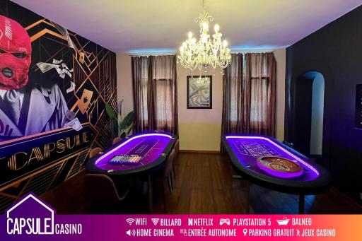 Capsule Casino - Jacuzzi - billard - Netflix - Console & Jeux - Housity