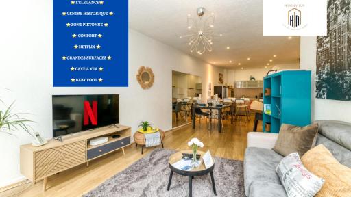 L'élégance- Centre Historique- Confort- Netflix- Marché Frais et Local - Hizvo