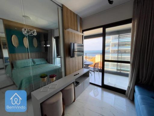 Studio Aconchegante com vista mar no Smart Barra - Housity