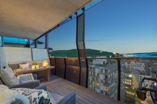 Exclusive apartment Barcode, terrace, Oslofjord view - Hizvo