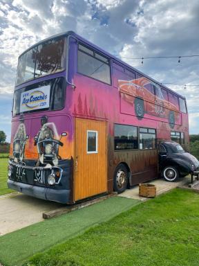 Sleeps 18 Double Decker Bus Hot Tub Sauna Cinema Pets - Housity