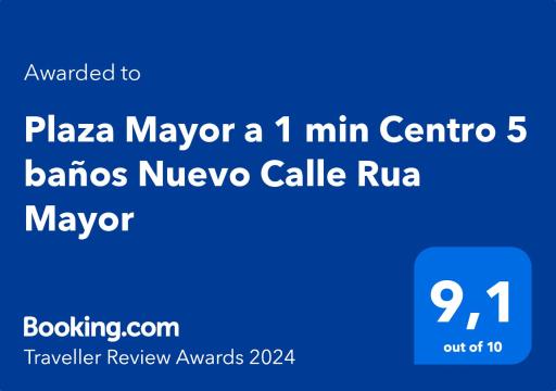 Plaza Mayor a 1 min Centro 5 baños Nuevo Calle Rua Mayor - Hizvo