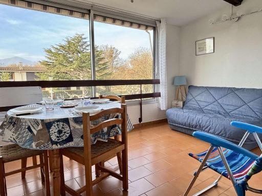 Studio rénové pour 4 pers avec piscine, tennis et parking privé à Argelès-sur-Mer, proche plage - FR-1-225-713 - Housity