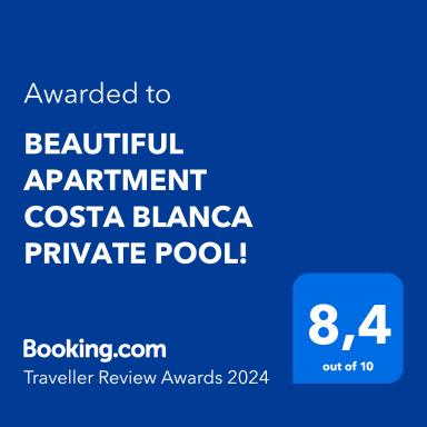 BEAUTIFUL APARTMENT COSTA BLANCA PRIVATE POOL! - Housity