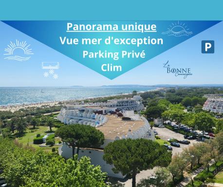 Le Panoramique * Vue Mer Exceptionnelle * Clim * Véranda * Parking Privé * Front de mer - Housity