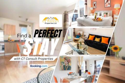 Beautiful 2 Bedroom, 2 Bathroom, Free Parking, Milton Keynes City Centre Penthouse Apartment - Housity