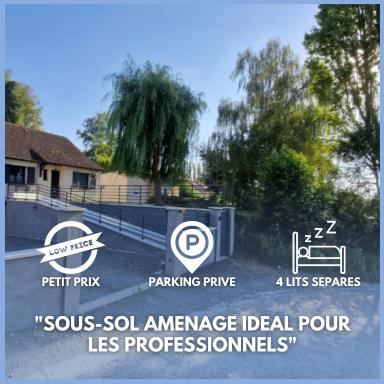 Sous-sol aménagé tout équipé avec jardin & parking - Housity