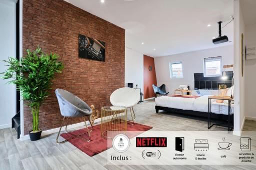 NG SuiteHome - Lille I Roubaix Centre I Grand Place - Balnéo - Netflix - Wifi - Housity