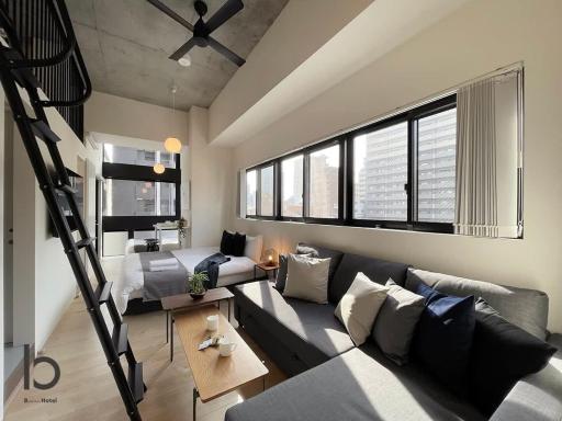 bHOTEL Nekoyard - Newly open 1BR apt for 7ppl with loft and city scenic view - Housity