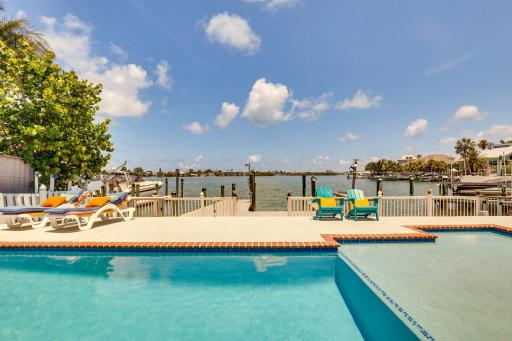 Waterfront Getaway with Pool and Dock - Walk to Beach! - Housity