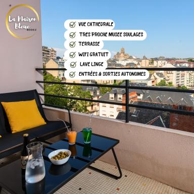 Cocon, vue Rodez, terrasse, box, musée Soulages - Housity