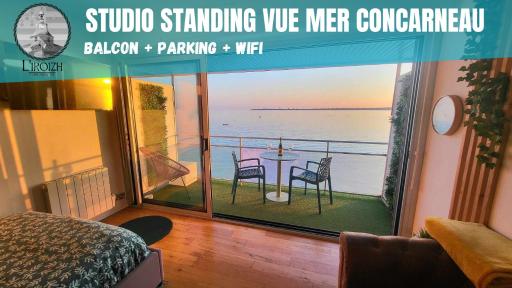 - L'IROIZH - CONCARNEAU - VUE MER PANORAMIQUE - STUDIO STANDING PLAGE DES SABLES BLANCS - PARKING - PANORAMIC SEA VIEW - NEAR THALASSOTHERAPY - Wifi - - Housity