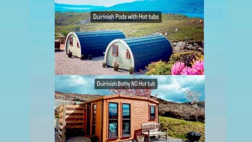 Duirinish Pods with Private Hot Tubs and Duirinish Bothy with No Hot Tub - Housity