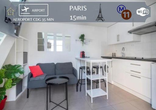 Benfleet 4 Cosy studio Proche Paris - Housity